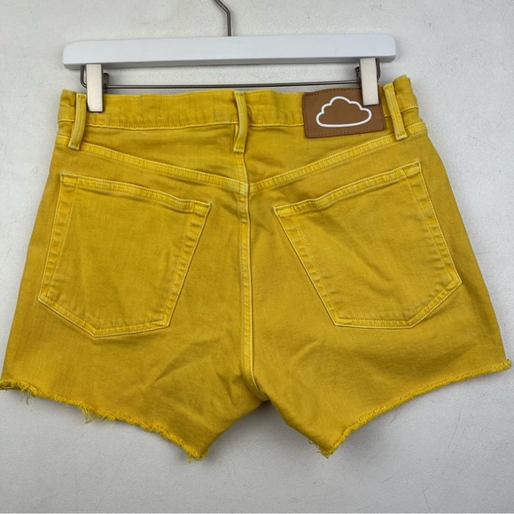 FRAME Le Brigette Cloud Denim Shorts in Citrine - Picture 3 of 7